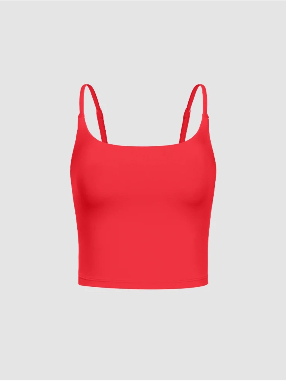CRZ YOGA Red Cropped Tank Top with Thin Straps